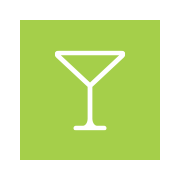 Icon featuring martini glass